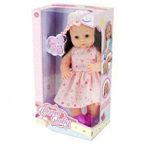 عروسک دخترانه با پیراهن و کلاه وارم بیبی Warm Baby مدل RT05080-4-اسباب بازی